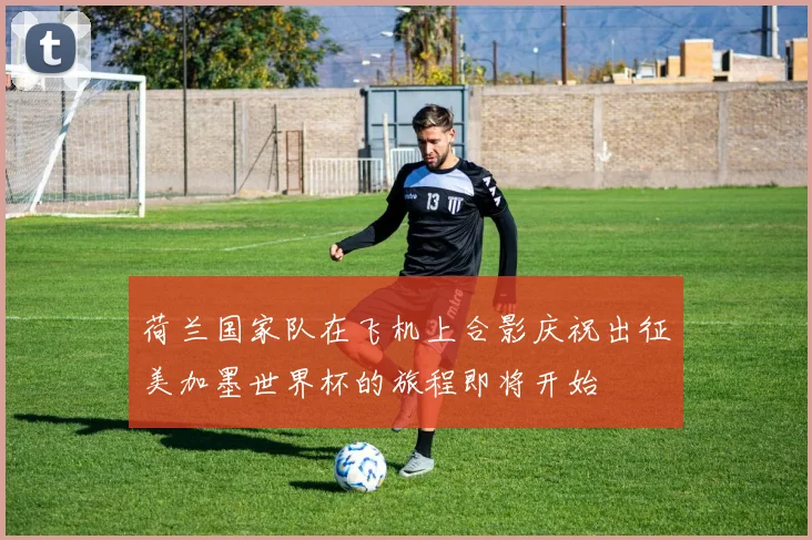 荷兰国家队在飞机上合影庆祝出征美加墨世界杯的旅程即将开始